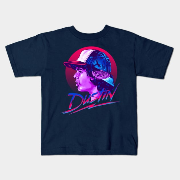 Dustin Kids T-Shirt by zerobriant